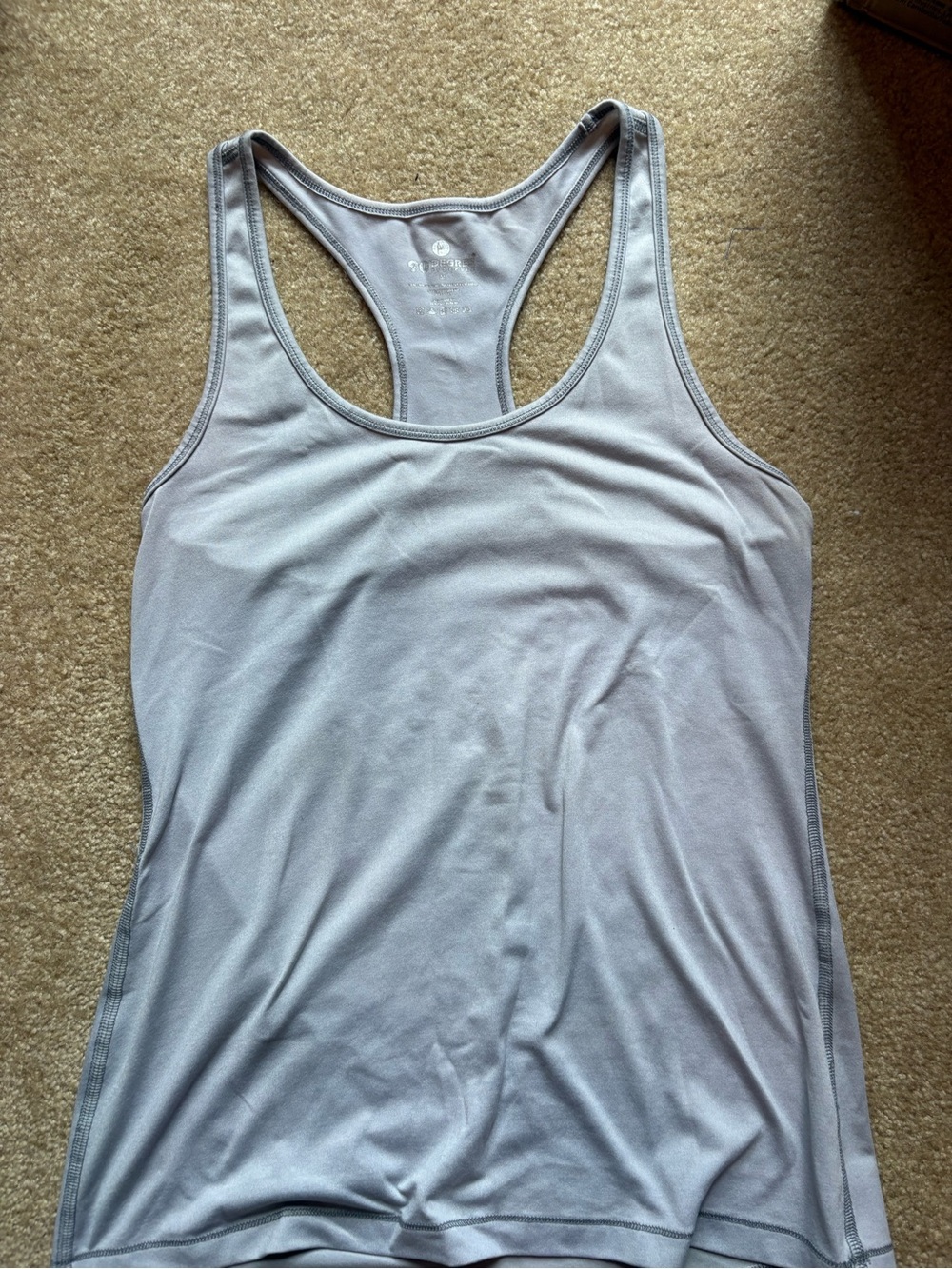 Women's Light Gray Racerback Tank Top